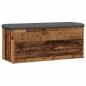 Preview: Sitzbank mit Stauraum Altholz-Optik 102x42x45 cm Holzwerkstoff