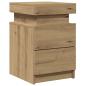 Preview: LED-Nachttisch Artisan-Eiche 35x39x55 cm Holzwerkstoff
