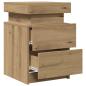 Preview: LED-Nachttisch Artisan-Eiche 35x39x55 cm Holzwerkstoff