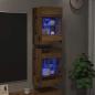 Preview: Wandschränke mit LED-Leuchten für TV 2 Stk. Altholz-Optik
