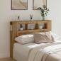 Preview: ARDEBO.de - LED-Kopfteil Artisan-Eiche 140x18,5x103,5 cm Holzwerkstoff