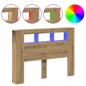 Preview: LED-Kopfteil Artisan-Eiche 140x18,5x103,5 cm Holzwerkstoff