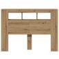 Preview: LED-Kopfteil Artisan-Eiche 140x18,5x103,5 cm Holzwerkstoff