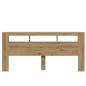Preview: LED-Kopfteil Artisan-Eiche 220x18,5x103,5 cm Holzwerkstoff