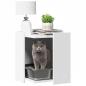 Preview: Katzenstreu Box Umzäunung Weiß 42 x 42 x 51 cm