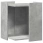 Preview: Katzenstreu Box Umzäunung Betongrau 42 x 42 x 51 cm