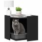Preview: Katzenstreu Box Umzäunung Schwarz 53 x 53 x 51 cm