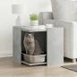 Preview: ARDEBO.de - Katzenklo Betongrau 53x53x51 cm Holzwerkstoff