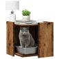 Preview: Katzenklo Altholz-Optik 53x53x51 cm Holzwerkstoff