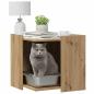 Preview: Katzenstreu Box Umzäunung Artisan-Eiche 53 x 53 x 51 cm