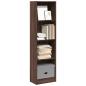 Preview: ARDEBO.de - Bücherregal Braun Eichen-Optik 40x24x143 cm Holzwerkstoff
