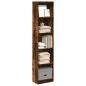 Preview: ARDEBO.de - Bücherregal Räuchereiche 40x24x176 cm Holzwerkstoff