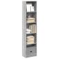 Preview: ARDEBO.de - Bücherregal Grau Sonoma 40x24x176 cm Holzwerkstoff