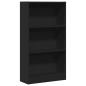 Preview: Bücherregal Schwarz 60x24x109 cm Holzwerkstoff
