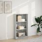 Preview: Bücherregal Grau Sonoma 60x24x109 cm Holzwerkstoff