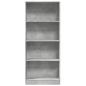 Preview: B?cherregal Betongrau 60x24x143 cm Holzwerkstoff