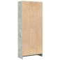 Preview: B?cherregal Betongrau 60x24x143 cm Holzwerkstoff