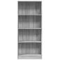 Preview: Bücherregal Grau Sonoma 60x24x143 cm Holzwerkstoff