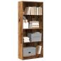 Preview: ARDEBO.de - Bücherregal Altholz-Optik 60x24x143 cm Holzwerkstoff