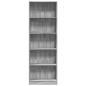 Preview: Bücherregal Grau Sonoma 60x24x176 cm Holzwerkstoff
