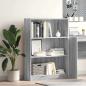 Preview: ARDEBO.de - Bücherregal Grau Sonoma 80x24x109 cm Holzwerkstoff