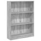 Preview: Bücherregal Grau Sonoma 80x24x109 cm Holzwerkstoff