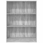 Preview: Bücherregal Grau Sonoma 80x24x109 cm Holzwerkstoff