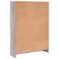Preview: Bücherregal Grau Sonoma 80x24x109 cm Holzwerkstoff