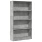 Preview: Bücherregal Betongrau 80x24x143 cm Holzwerkstoff