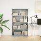 Preview: Bücherregal Betongrau 80x24x143 cm Holzwerkstoff