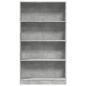 Preview: Bücherregal Betongrau 80x24x143 cm Holzwerkstoff