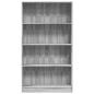 Preview: Bücherregal Grau Sonoma 80x24x143 cm Holzwerkstoff