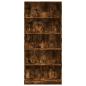 Preview: Bücherregal Räuchereiche 80x24x176 cm Holzwerkstoff