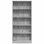Preview: Bücherregal Grau Sonoma 80x24x176 cm Holzwerkstoff
