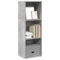 Preview: ARDEBO.de - B?cherregal Betongrau 40x30x114 cm Holzwerkstoff
