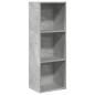 Preview: B?cherregal Betongrau 40x30x114 cm Holzwerkstoff