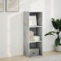 Preview: B?cherregal Betongrau 40x30x114 cm Holzwerkstoff