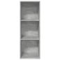 Preview: B?cherregal Betongrau 40x30x114 cm Holzwerkstoff