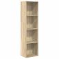 Preview: Bücherregal Sonoma-Eiche 40x30x152 cm Holzwerkstoff