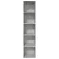 Preview: Bücherregal Betongrau 40x30x189 cm Holzwerkstoff