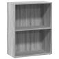 Preview: B?cherregal Grau Sonoma 60x30x77 cm Holzwerkstoff