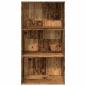 Preview: Bücherregal Altholz-Optik 60x30x114 cm Holzwerkstoff