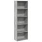 Preview: Bücherregal Betongrau 60x30x189 cm Holzwerkstoff