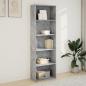 Preview: Bücherregal Betongrau 60x30x189 cm Holzwerkstoff