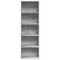 Preview: Bücherregal Betongrau 60x30x189 cm Holzwerkstoff