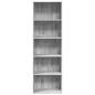 Preview: B?cherregal Grau Sonoma 60x30x189 cm Holzwerkstoff