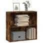 Preview: ARDEBO.de - Bücherregal Räuchereiche 80x30x77 cm Holzwerkstoff