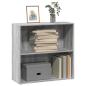 Preview: ARDEBO.de - Bücherregal Grau Sonoma 80x30x77 cm Holzwerkstoff