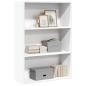 Preview: ARDEBO.de - B?cherregal Wei? 80x30x114 cm Holzwerkstoff