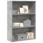 Preview: ARDEBO.de - B?cherregal Betongrau 80x30x114 cm Holzwerkstoff